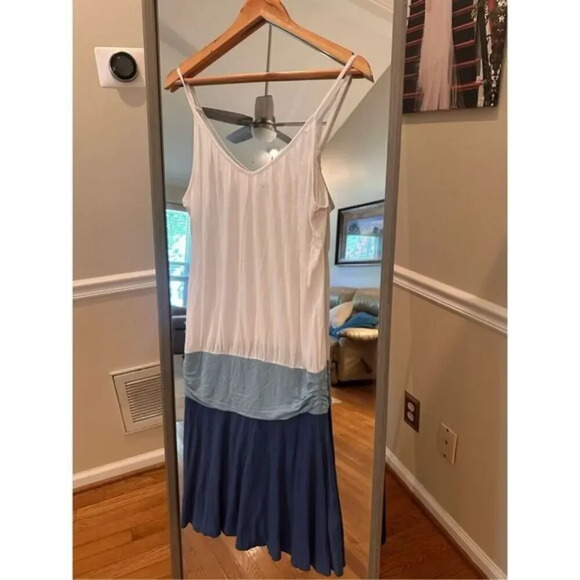Beach time Coverup Size 10 White/Blue‎ - Picture 1 of 4